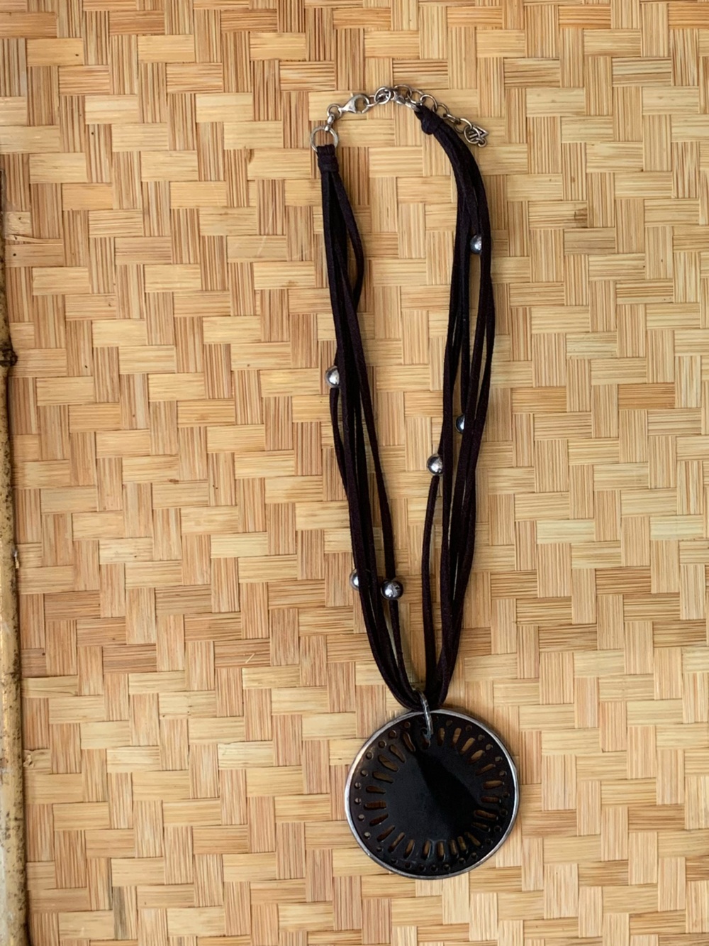 Black Multi-Strand Pendant Necklace - Unbranded